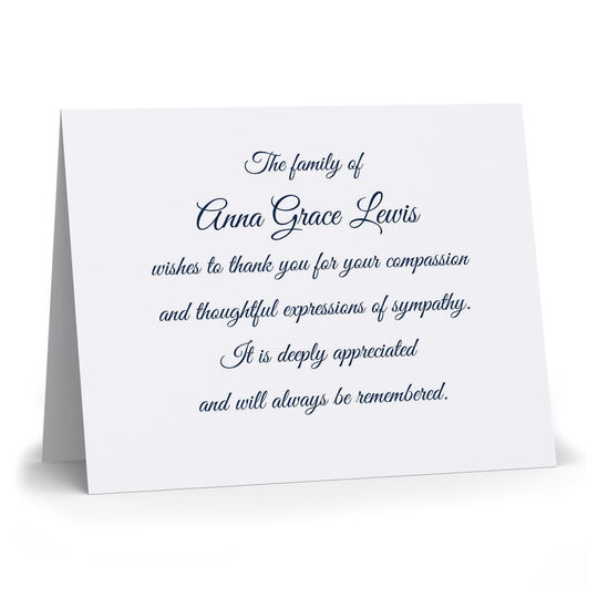 Triple Thick Canvas Folded Sympathy Cards - Raised Ink